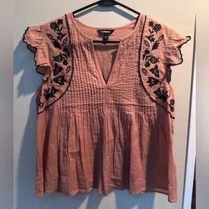 Express Embroidered Cotton Swing Top - Sz S - Excellent condition!
